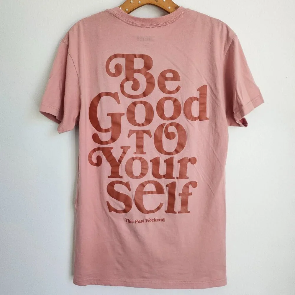 Theo Von Smiley Face Graphic Tee Men's S Dusty Pink Cotton Streetwear - Picture 3 of 8